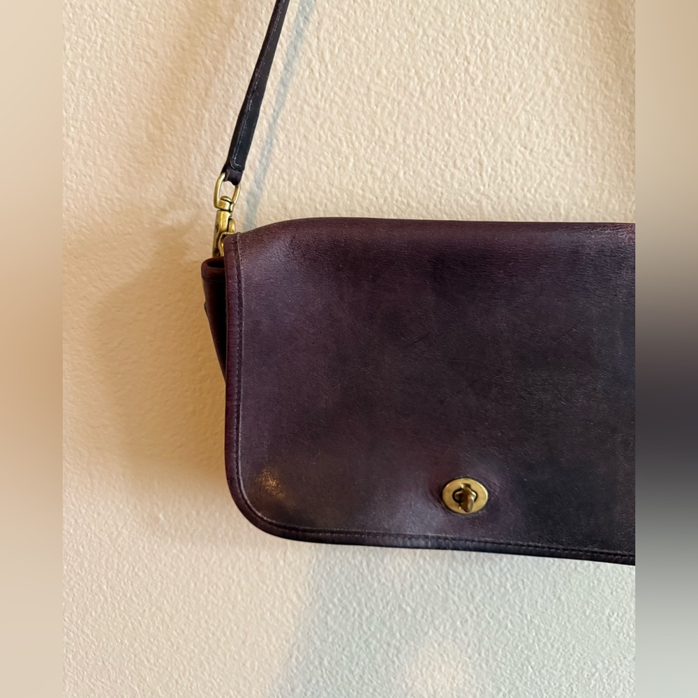 Coach Dark Purple Shoulder Bag